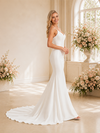 ChicSew Pretty Spaghetti Straps Satin Mermaid Floor-Length Wedding Dress With Open Back