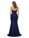 ChicSew Cowl Neck Spaghetti Straps Satin Floor-Length Mermaid Mother of the Bride Dress