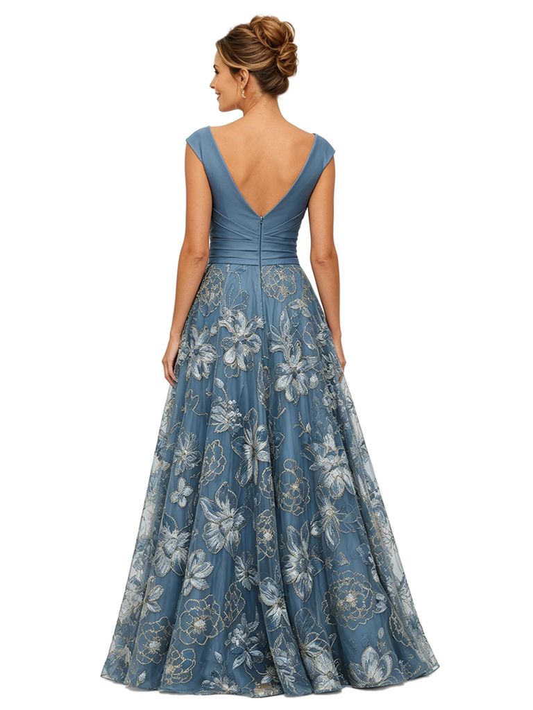 ChicSew Beautiful A-Line Tulle Ruched Floor-Length Mother Of The Bride Dresses