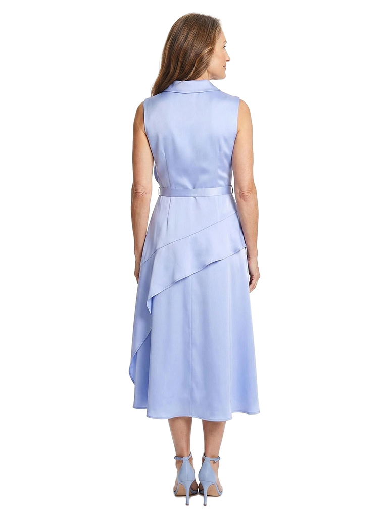 ChicSew V-Neck Sleeveless A-Line Soft Satin Tea-Length Mother of the Bride Dresses