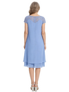 ChicSew Modern Short Sleeves Chiffon Cocktail LaceMother Of The Groom Dress