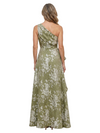 Chicsew Elegant Floral One Shoulder Ruched A-Line Floor-Length Mother of The Bride Dresses
