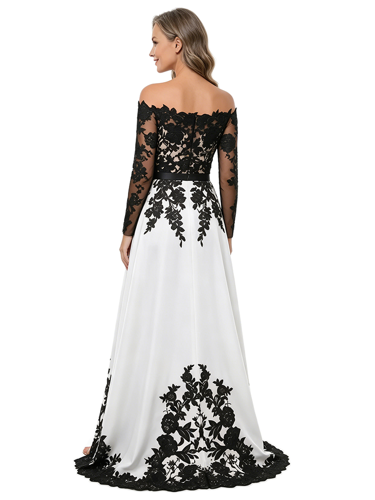 ChicSew Lace Satin Jumpsuit With Overskirt Mother Of The Groom Outfits Long Sleeve Floral Unique
