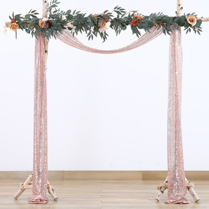 Outdoor Wedding Decoration Sparkly Sequin Background Curtain, HCP32