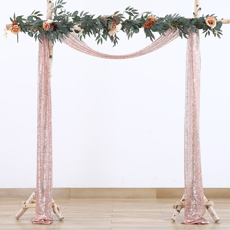 Outdoor Wedding Decoration Sparkly Sequin Background Curtain, HCP32