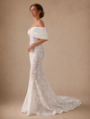 ChicSew Sexy Unique Off The Shoulder Lace Mermaid Floor-Length Wedding Dress