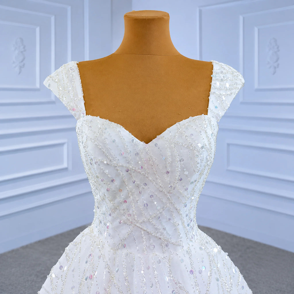 ChicSew Luxurious Sequined A-Line Ball Gown Wedding Dress