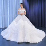 ChicSew Luxurious Sequined A-Line Ball Gown Wedding Dress