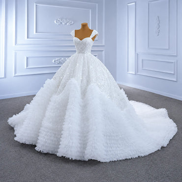 ChicSew Luxurious Sequined A-Line Ball Gown Wedding Dress