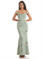 Simple Off Shoulder Mermaid Floral Satin Maxi Floral Formal Dresses For Women