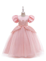 Luxury Lace Flower Girls Dress Elegant Tulle Princess Gown for Wedding