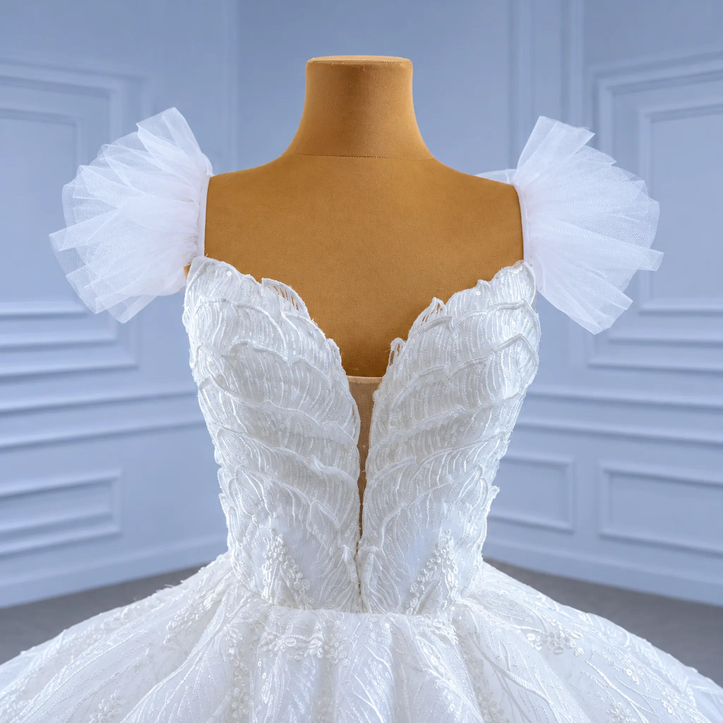 ChicSew Luxurious V-Neck Ball Gown A-Line Wedding Dress