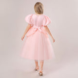 Luxury Lace Flower Girls Dress Elegant Tulle Princess Gown for Wedding