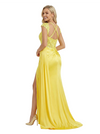 Stunning Lace Appliques Cap Sleeves Satin Mermaid Prom Dress with Waist Drape