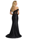 Fancy Off the Shoulder Satin Maxi Corset Mermaid Party Prom Dresses