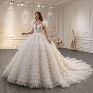 ChicSew Luxurious V-Neck Ball Gown A-Line Wedding Dress