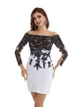 Sexy Soft Satin Long Sleeves Cold Shoulder Short Length Mother of The Bride Dresses
