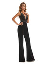 Winter Open Back Velvet Jumpsuit Bridesmaid Dresses