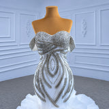 ChicSew Sparkly Off Shoulder Ball Gown Wedding Dress With Rhinestone