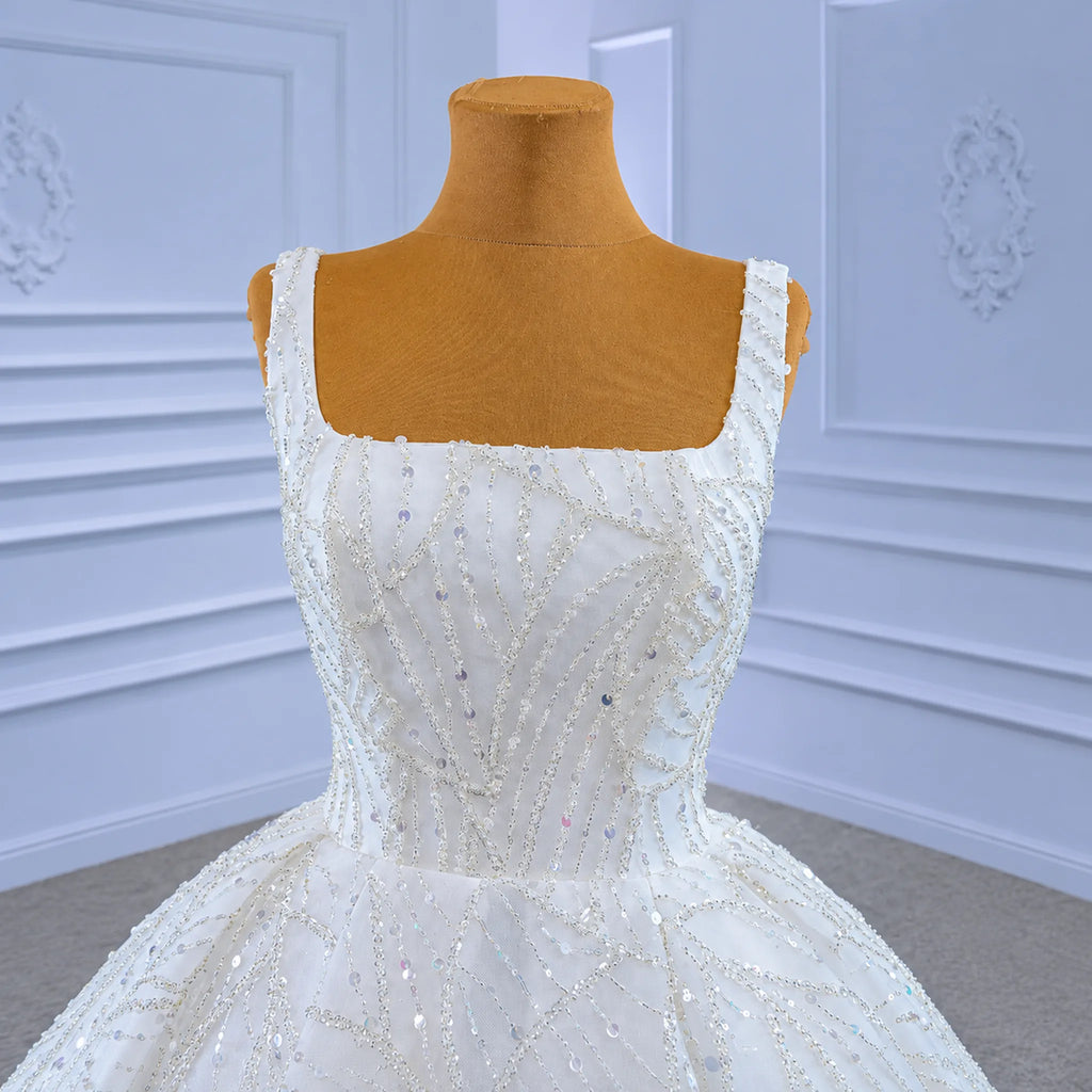 ChicSew Luxurious Square Neck A-Line Ball Gown Wedding Dress