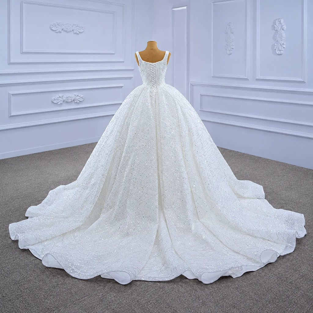 ChicSew Luxurious Square Neck A-Line Ball Gown Wedding Dress