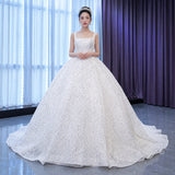 ChicSew Luxurious Square Neck A-Line Ball Gown Wedding Dress