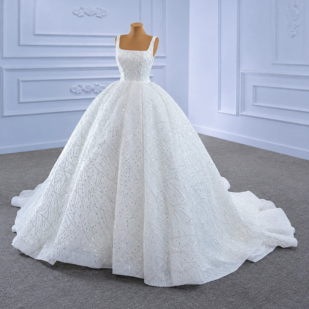 ChicSew Luxurious Square Neck A-Line Ball Gown Wedding Dress