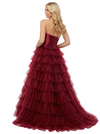 ChicSew Fancy Tiered Tulle Prom Dresses Strapless Sweetheart A-Line Ball Gown