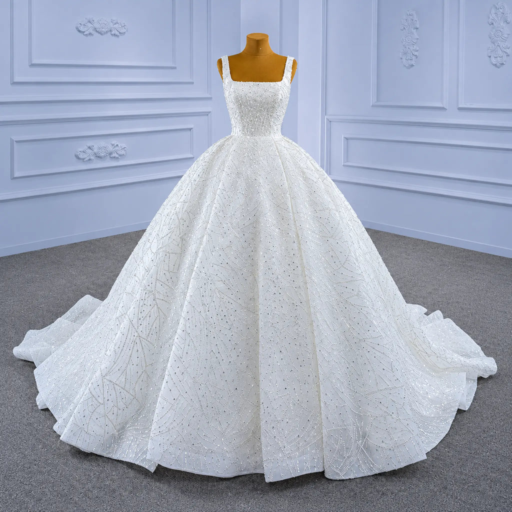 ChicSew Luxurious Square Neck A-Line Ball Gown Wedding Dress