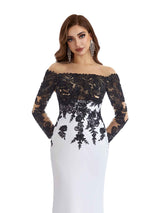 Elegant Long Sleeves Off The Shoulder Mother of The Bride Dresses Online