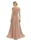 Mother of The Groom Dress Cowl Lace Chiffon A-Line Delicate Timeless Formal Occasion Outfit