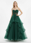 Stunning Sweetheart Ball Gown Prom Dress Beaded Bodice Tiered Tulle Formal Evening Gown