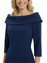 Chicsew Elegant 3/4 Sleeves Sheath Slit Knee-Length Mother Of The Bride Dress
