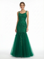 Beautiful Lace Mermaid Prom Dress Sleeveless Tulle Trumpet Style Formal Party Gown