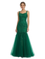 ChicSew Elegant Square Neck Prom Dress Lace Tulle Fabric Mermaid Long Formal Evening Gown