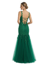 ChicSew Elegant Square Neck Prom Dress Lace Tulle Fabric Mermaid Long Formal Evening Gown