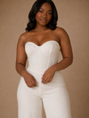 ChicSew Sexy Sweetheart Boning Crepe Sleeveless Floor-Length Wedding Jumpsuit