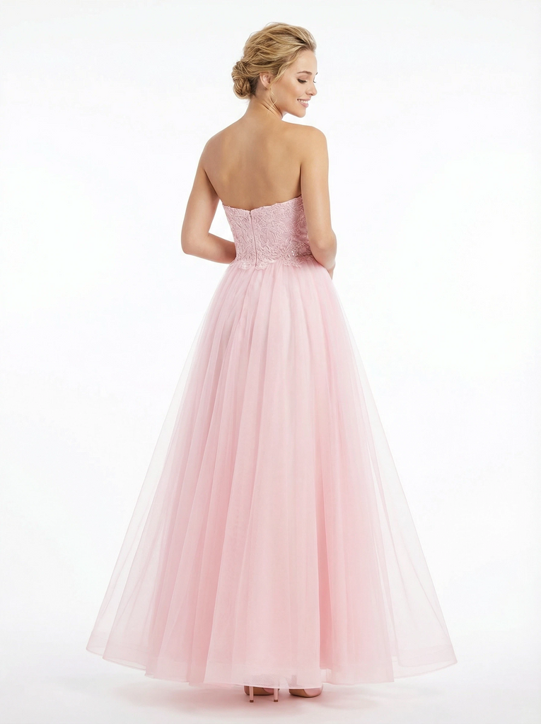 Elegant Halter Neck Lace Prom Dress Sleeveless Tulle Floor Length Evening Gown OverSkirt
