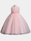 Elegant Cupcake Flower Girls Dress Tulle Princess Gown for Wedding Kids