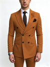 Classic 1 Piece Brown Men's Suit with Regular Fit and Sophisticated Peak Lapel