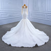 ChicSew Sparkly Illusion Long Sleeves Beaded Ball Gown Wedding Dress