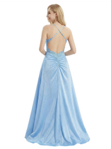 Modern Cut Out Corset Satin A-Line Evening Gown Chic Formal Prom Dresses