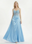 Modern Beaded Satin A-Line Evening Gown Chic Strappy Sweetheart Neck Ruched Prom Dress