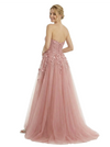 ChicSew Elegant Tulle Strapless Corset Lace A-Line Formal Prom Dresses