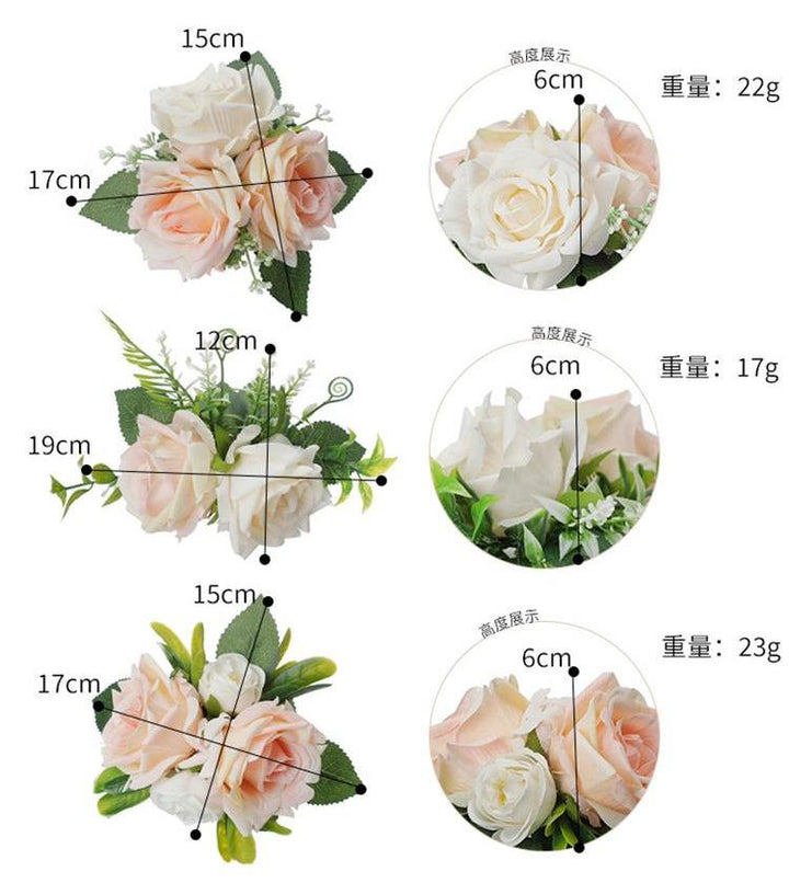New Simulation Cake Decoration Flower Birthday Cake Flower Arrangement Rose Wedding Cake Flowers, CF18059