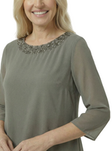 Elegant Chiffon Long Sleeves Asymmetric Beaded Wedding Pantsuits For Mother Of The Bride