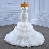ChicSew Sparkly Lace Applique Off Shoulder Ball Gown Wedding Dress