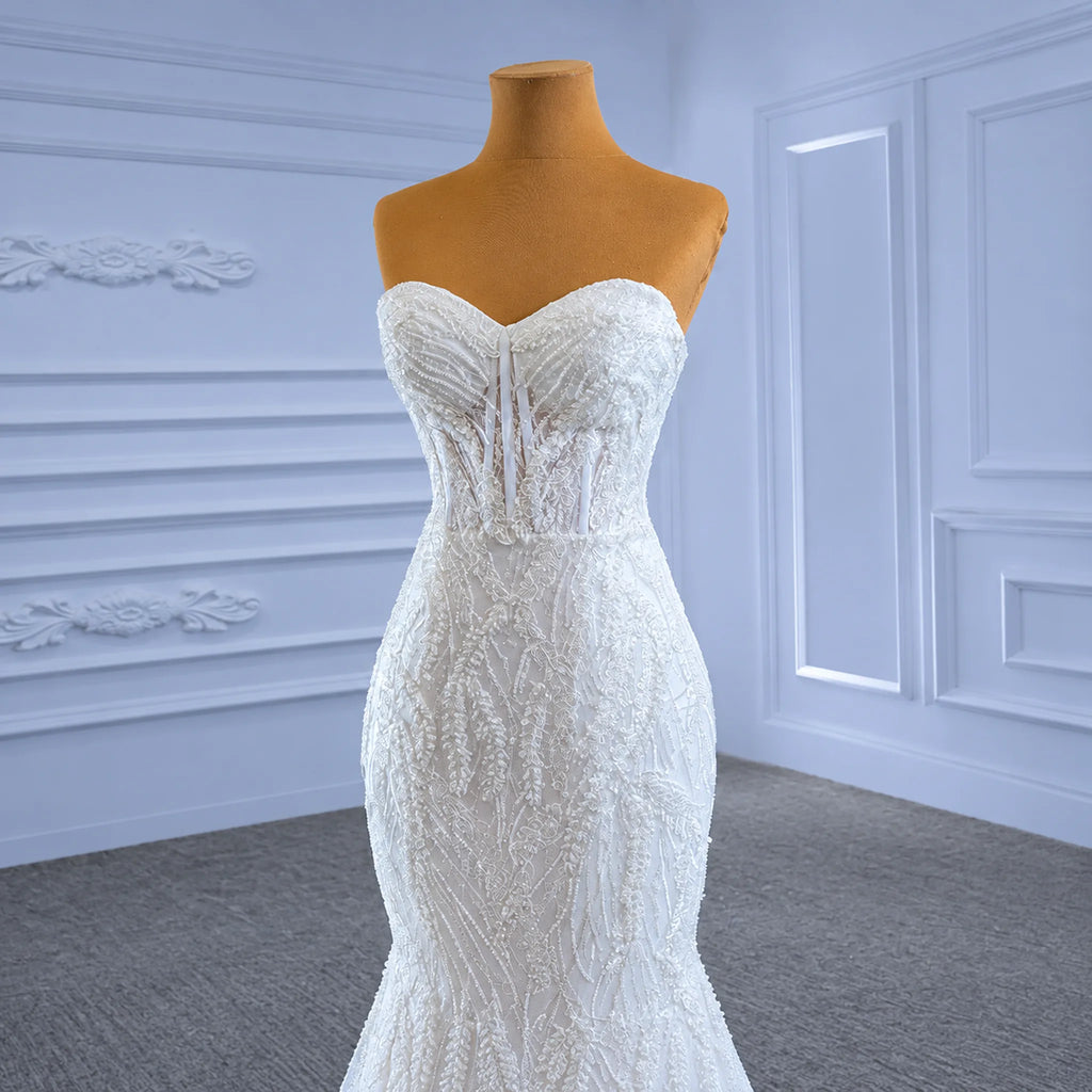 ChicSew Sparkly Lace Applique Off Shoulder Ball Gown Wedding Dress