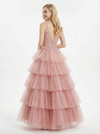 Unique Corset Lace Bodice Tiered Tulle Gown Beautiful Sweetheart Formal Evening Gown