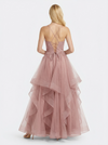 Elegant Tiered Tulle A-Line Gown Romantic Lace Sweetheart Neck Formal Dress